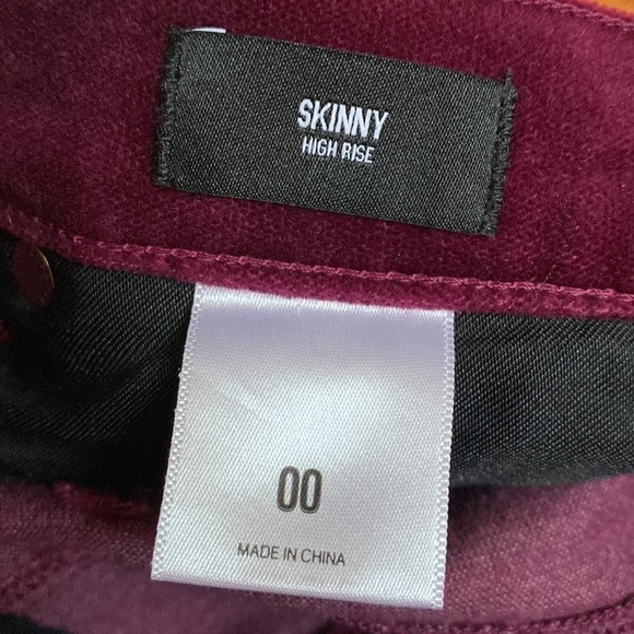 Express NWT High Waisted Skinny Velvet Pants - Picture 10 of 10